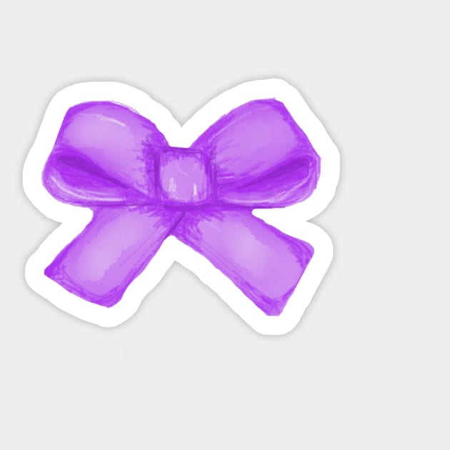 Purple Bow Sticker by melissamiddle